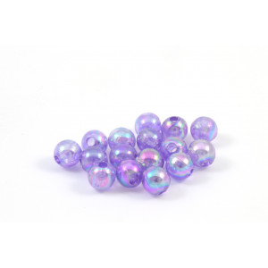 Violet AB translucent round acrylic beads